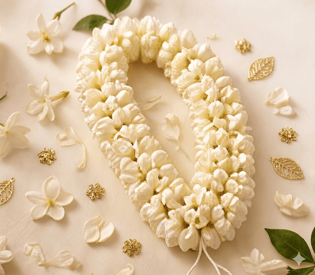 DOUBLE LAYER JASMINE GARLAND